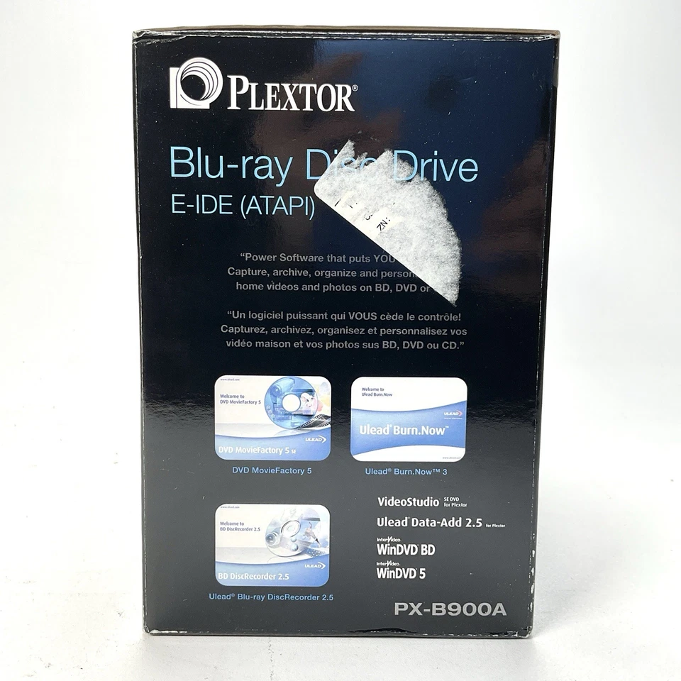 Plextor Blu-Ray Disk Drive E-IDE ATAPI PX-B900A Vintage Factory Sealed - Image 4 of 4