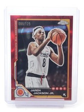 JAREN JACKSON JR 2025 TOPPS CHROME MCDONALD'S RED LAVA REFRACTOR  /125 Q4856
