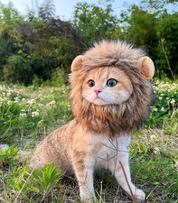 Lion Mane for Cat,Dog and Cat Costume,Funny Pet Cat Costumes for Halloween Ch...