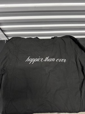 Billie Eilish Happier Than Ever Long Sleeve Shirt Black size XXL Merch 2022