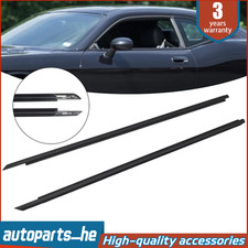 2pcs Front Door Window Belt Weatherstrip For Dodge Challenger 2008-2017