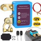 12V 240A Remote Battery Disconnect Switch With Dual Remote Control Isolator Kit