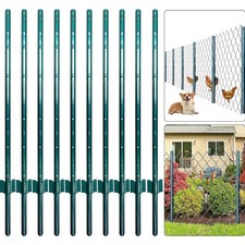 Zaunpfosten Gartenzäune Holz Metall Drahtzaun Pfosten 91 cm 10 Stück