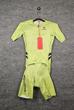 NEW Cuore 2-in-1 Triathlon Suit Green Short Sleeve Skinsuit Women's Small