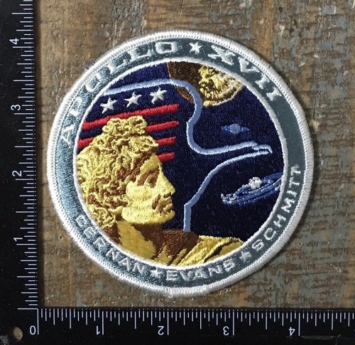 Vintage NASA Apollo XVII Space Shuttle Astronaut Crew 4” Mission Iron ...