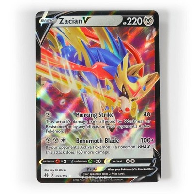 Pokemon - Zacian V - 095/159 - SWSH Crown Zenith - Half Art Karte