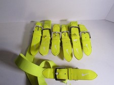 Lot of 7 Nike Baseball Adjustable Yellow Belts One Size, Free Shipping