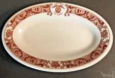 Roosevelt Hotel New Orleans brown oval side dish by Shenango China 6.5" long