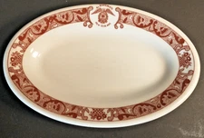 Roosevelt Hotel New Orleans brown oval side dish by Shenango China 6.5" long