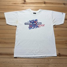 Vintage 2002 Fila NASDAQ 100 Open Tennis Sports Graphic T-Shirt USA Made Medium