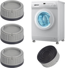 4 Pezzi Piedini Antivibrazione Lavatrice in Gomma, Universali Piedi Supporto Amm