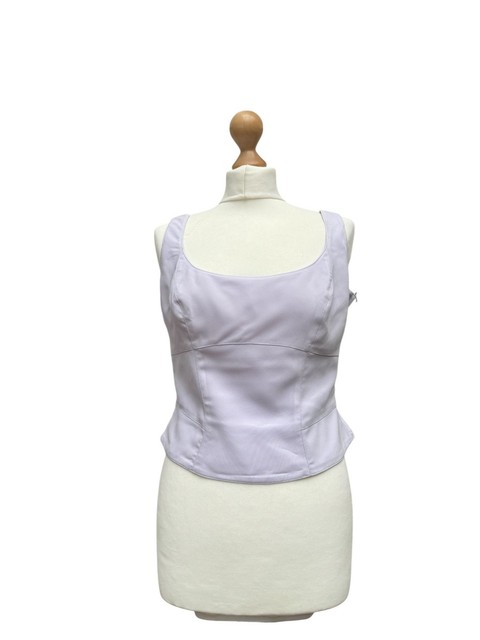 Thierry Mugler 1990s Light Purple Fitted Crop Top Size 44 (Fits M–L)