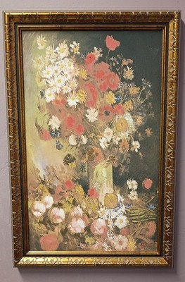 Still Life with Meadow Flowers and Roses Reproduction Oil Painting  18x12