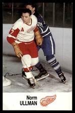 1988-89 ESSO NHL All-Star Collection Sticker French Norm Ullman Detroit Red