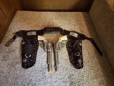 Gene Autry Double Holster With 2 Model 44 Toy Cap Pistols