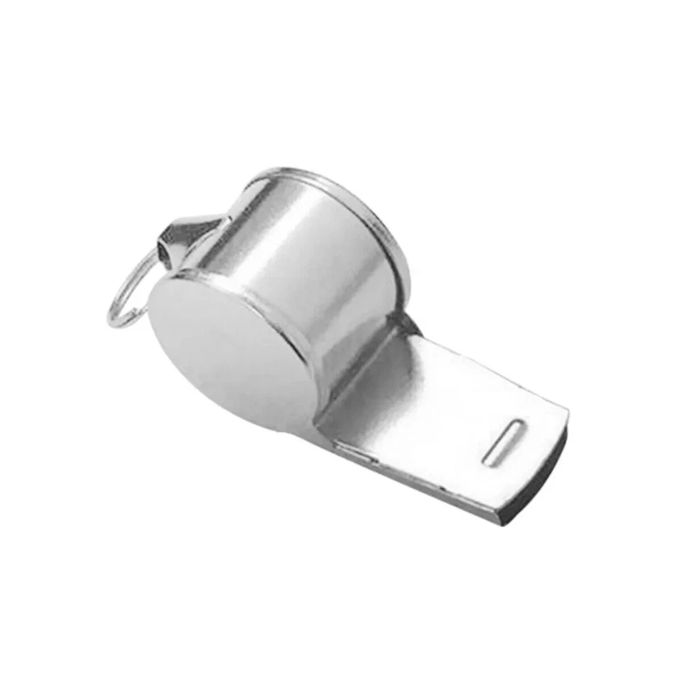 Whistle Referee Football Sports Metal Silver Rope Keyring School Rugby (Pack 2) - Image 3 of 4