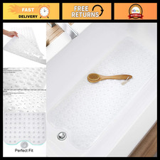 Non-Slip Extra Long Bath Mat 39x16 Inch, Machine Washable Shower Mat with Drain