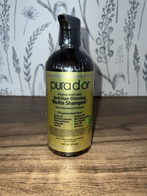 Pura D or Anti Hair-Thinning Biotin Shampoo 16 Fl. Oz. New-Unopened