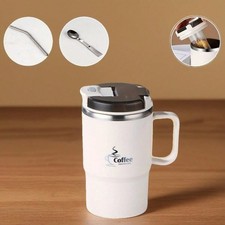 Coffee Mug Cup Flask  500ML Leakproof Insulated Thermal Travel Stainless Steel