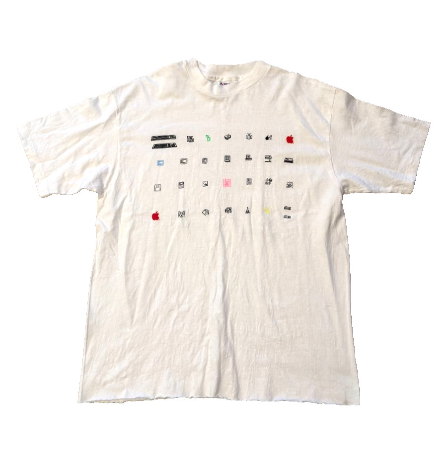 Rare Vintage 90's Apple Icon TShirt (Cropped XL)