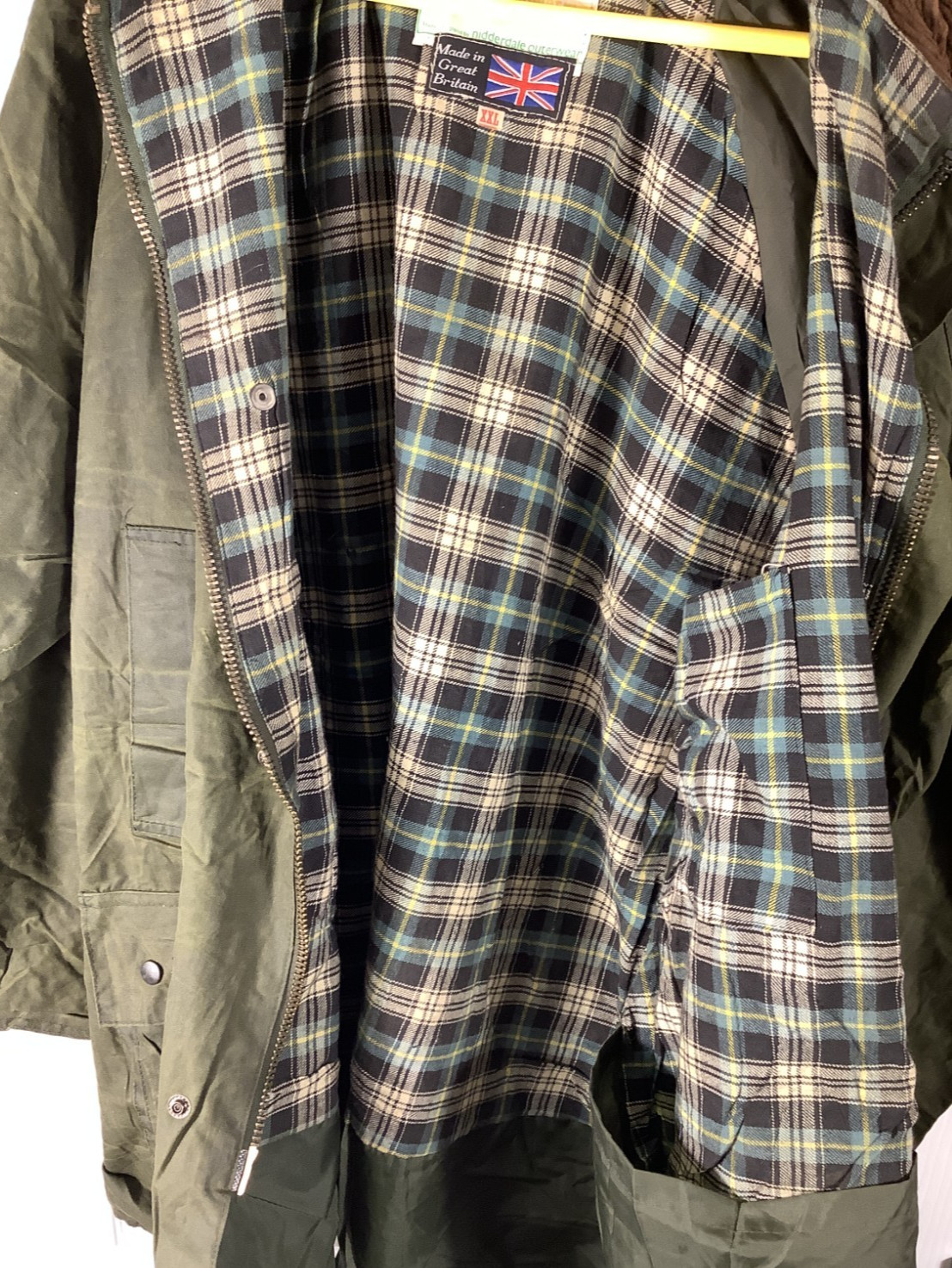 Vintage Super Ranger Mens Olive Green Wax Jacket XXL 321x image 2