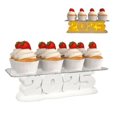 2025 Cupcake Stand Dessert Food Display Risers Decorations with LED Light , L...