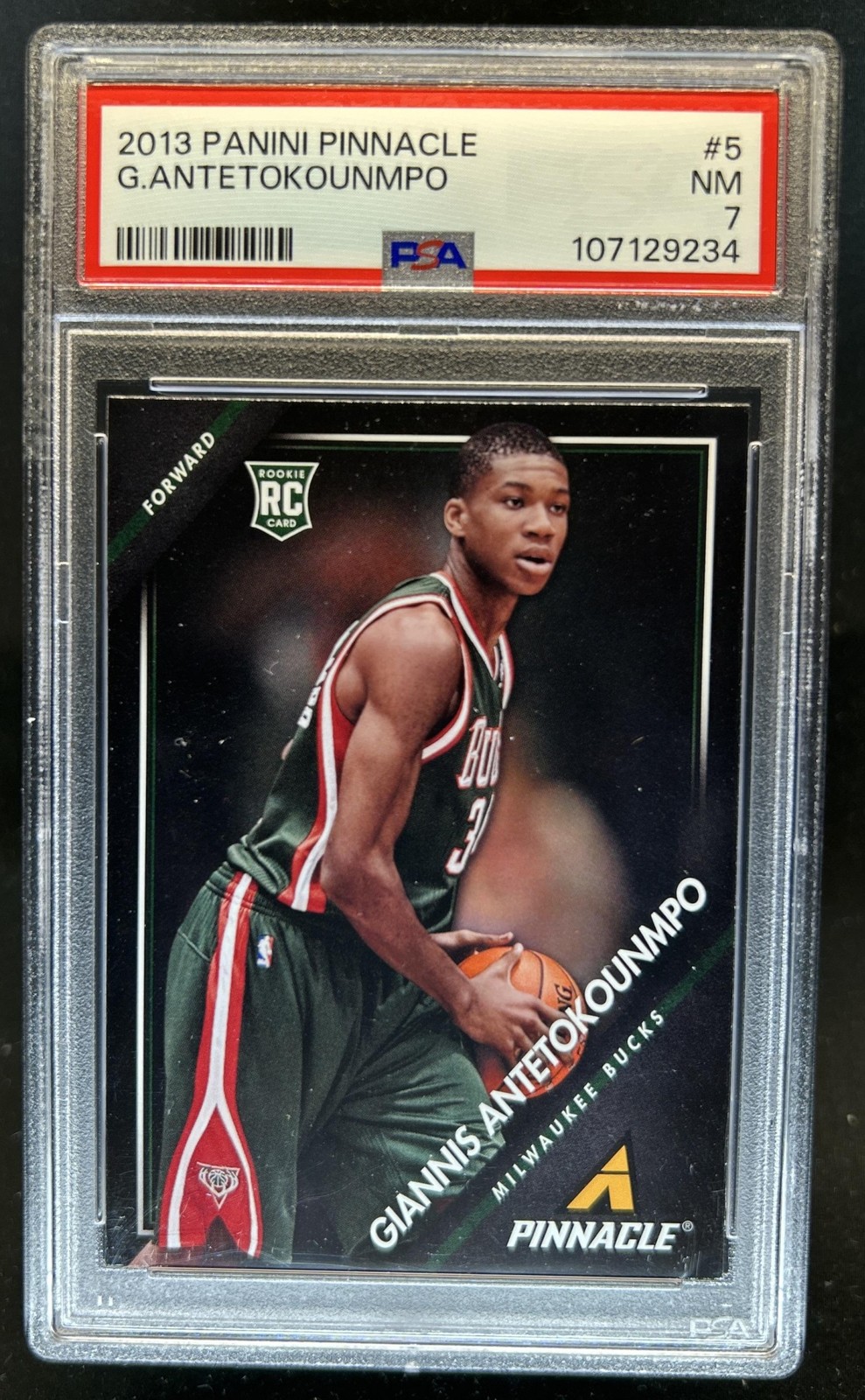 2013-14 Pinnacle Giannis Antetokounmpo RC Rookie #5 Bucks PSA 7
