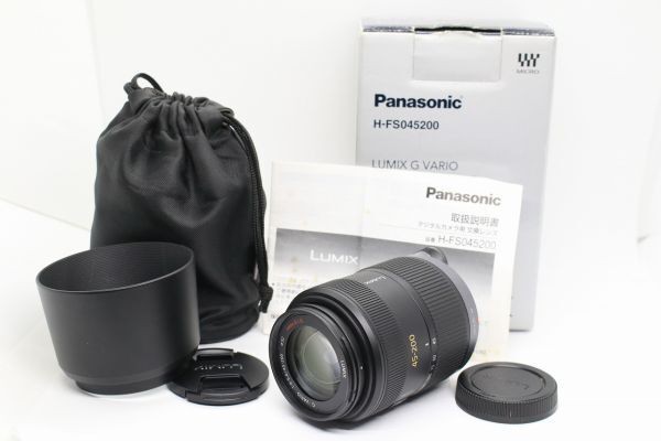 美品 LUMIX G VARIO 45-200mm F4-5.6 O.I.S. Amazon.com : 45-200mm f/4.0-5.6 Lumix G Vario Mega O.I.S. Lens