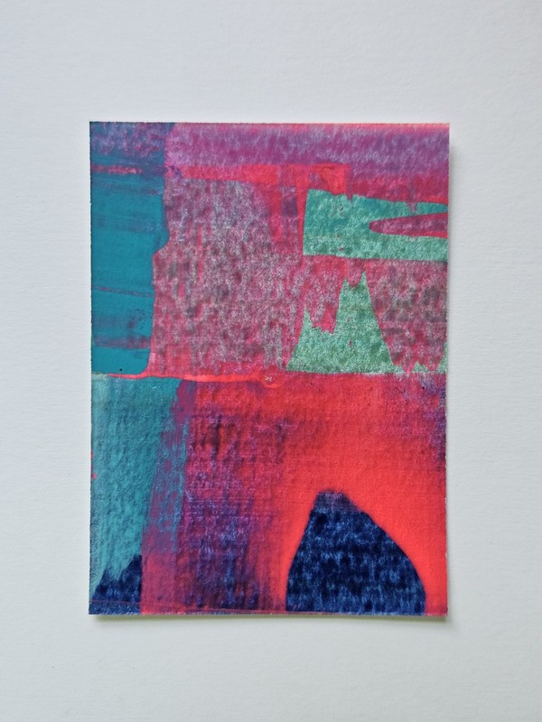 ACEO Original Acrylic Abstract Landscape Jackie T Creates Loosies #44