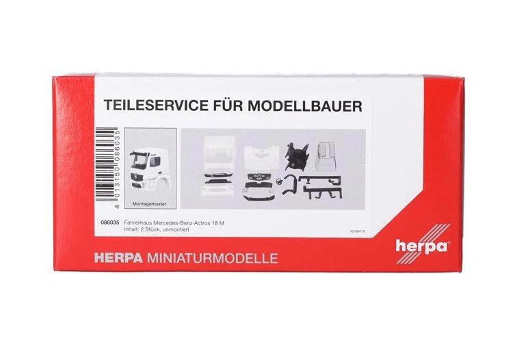 HERPA - MERCEDES BENZ Actros S cabina - 2 piezas para montar - 1/87 - HER086035 - Imagen 2 de 3