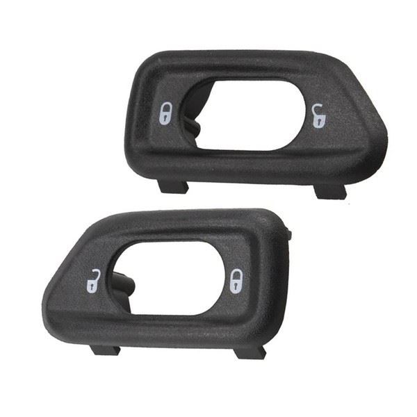 Pair of Front Door Lock Switch Bezels for Jeep For Wrangler JK 2011 2018