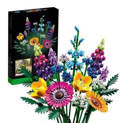 Hot Wildflower Bouquet Set, Artificial Flowers with Poppies 10313 Icons Gifts UK