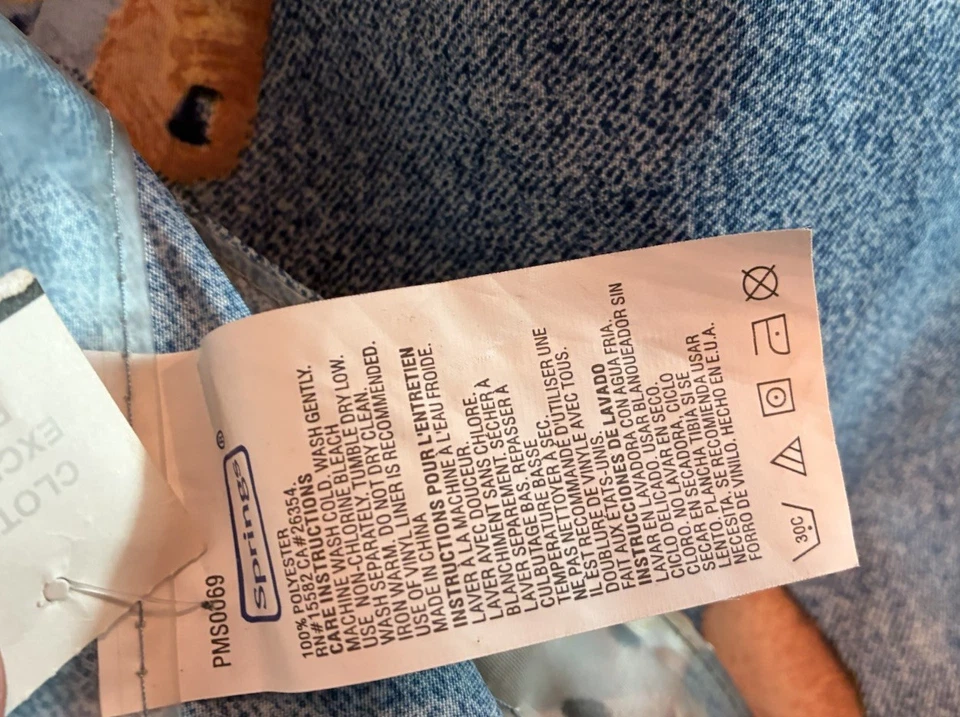 Cortina de Ducha Vintage Primavera Jean Denim Oso de Peluche EE. UU. 90 Retro Nostalgia Foto 4 de 4