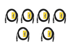 Lot of 6 DMX 5 Pin Shielded Lighting Cable 6 ft Stage DJ Data Cable