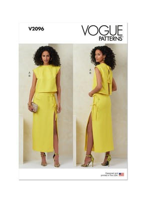 Vogue Misses Top und Rock Schnittmuster Kollektion V2096