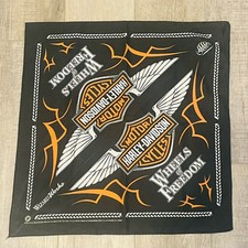 Harley Davidson Wheels Of Freedom Bandana MADE IN USA 21x21 Video Game 2000 EUC