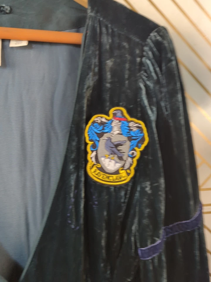 ANTHROPOLOGIE ELOISE Women's RAVENCLAW Harry Potter Velvet Robe Green Tie M/L - Image 4 of 4