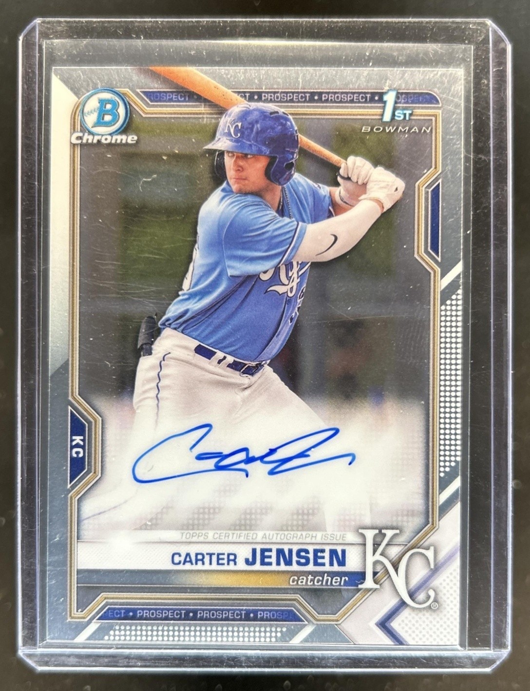 2021 Bowman Draft Carter Jensen Chrome Auto 1st Prospect #CDA-CJ Royals