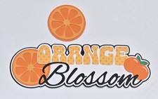 Orange Blossom Title Set. Scrapbook, Card Making Paper Piecing