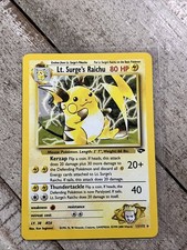 Lt. Surge's Raichu 11/132 Gym Challenge Holo
