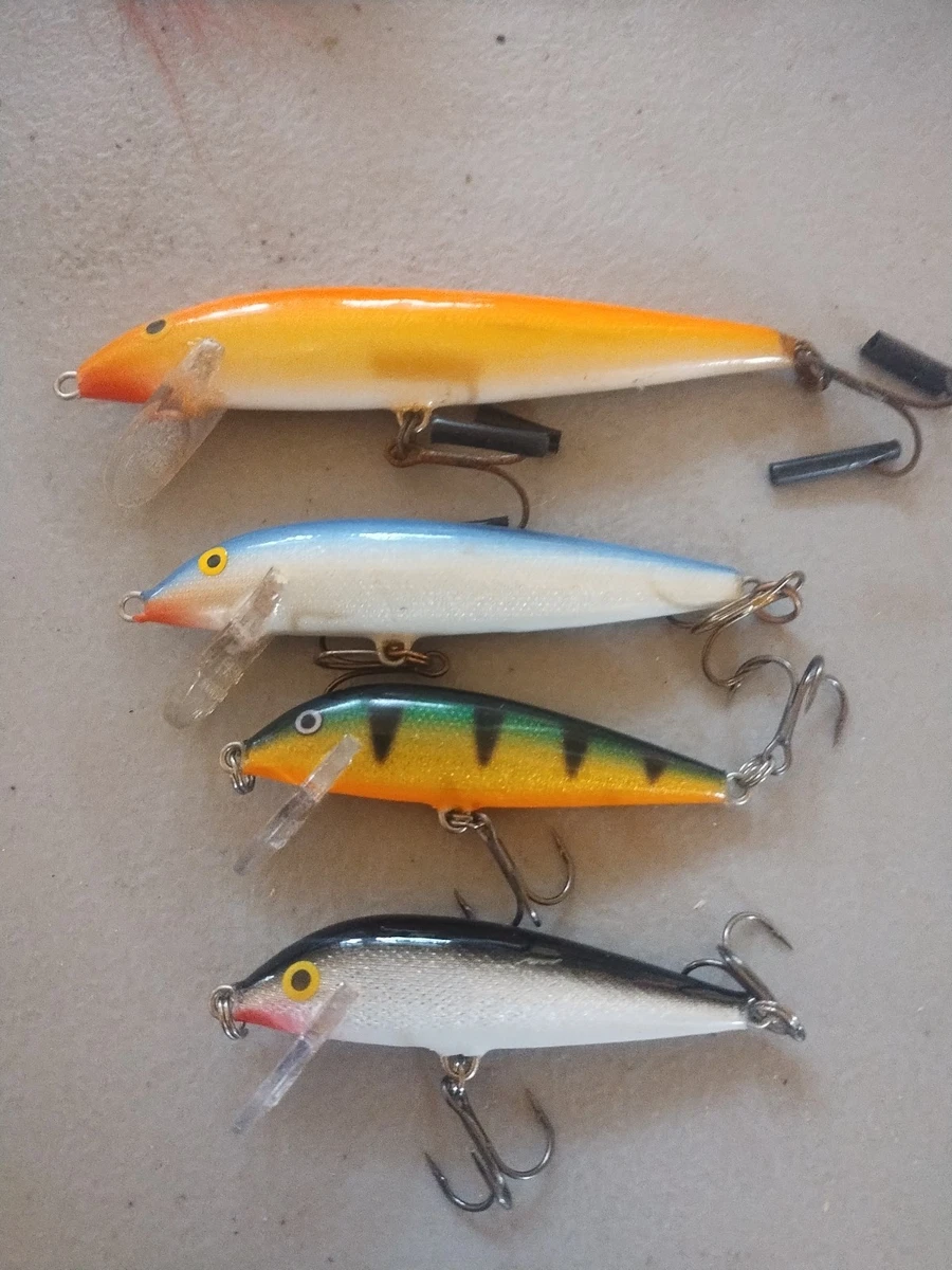 Lot De 8 Leurres Vintage Rapala - Neufs - Pêche Brochet Eau Douce - Finlande