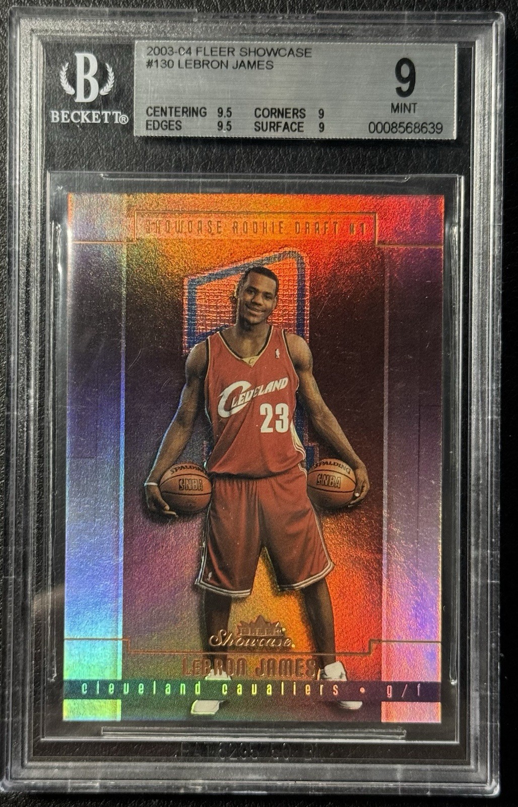 LeBron James Rookie /1000 Beckett 9 - 2003-04 Fleer Showcase Cleveland Cavaliers