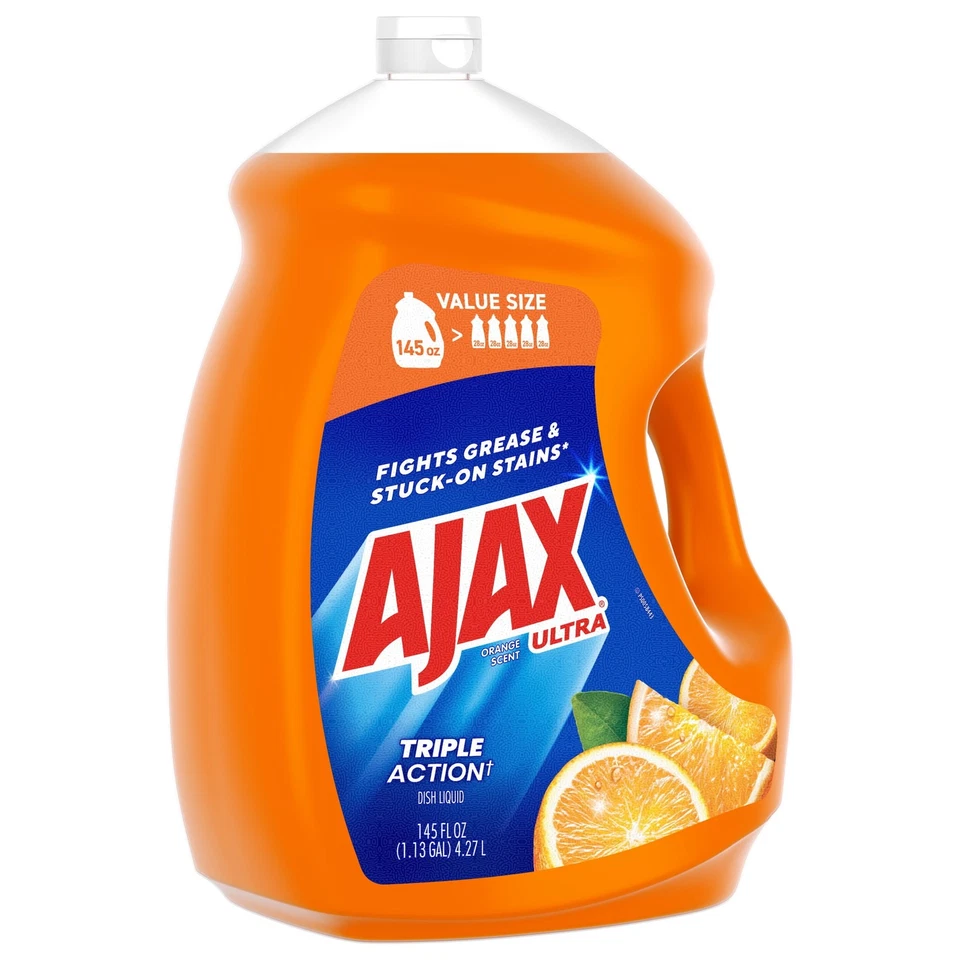 (3 pack) Ajax Ultra Triple Action Dishwashing Liquid Dish Soap, Orange Scent - Image 4 of 4