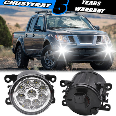 Pair For Nissan Frontier 2010-19 LED Front Bumper Fog Light Lamp w/ Clear Lens