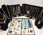 Mixed Lot Vintage to Now Costume/Fashion Jewelry Necklaces- Brooches-Pins-Charm