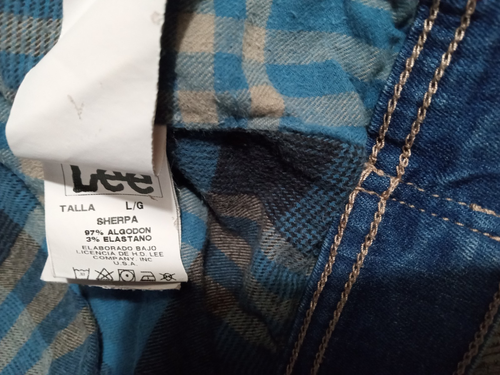 Lee Rare Youth Girl's Sherpa Denim Jacket Large Flannel Lined - Picture 8 of 9