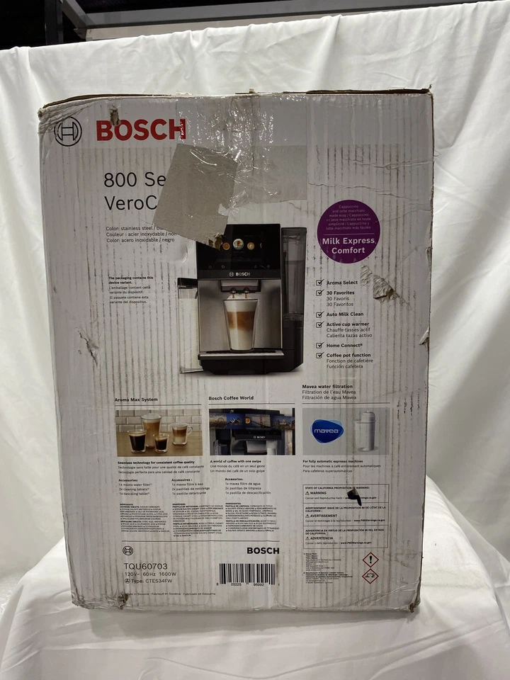 Bosch 800 Series VeroCafe máquina de café espresso totalmente automática con conexión a casa Foto 4 de 4