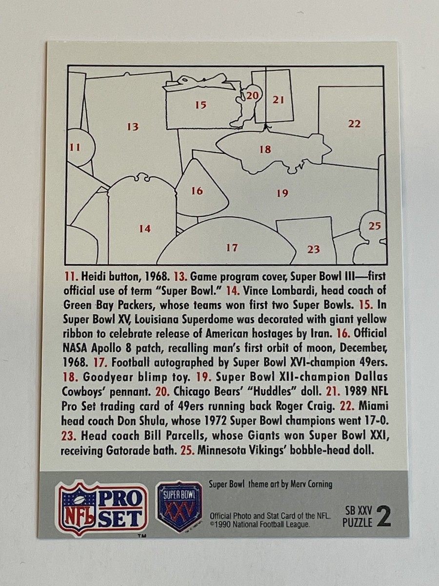 1990 Pro Set Super Bowl XXV Silver Anniversary - Super Bowl Xxv