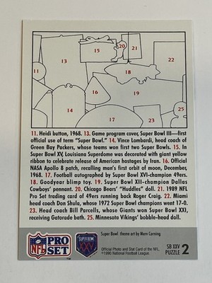 1990 Pro Set Super Bowl XXV Silver Anniversary - Super Bowl Xxv