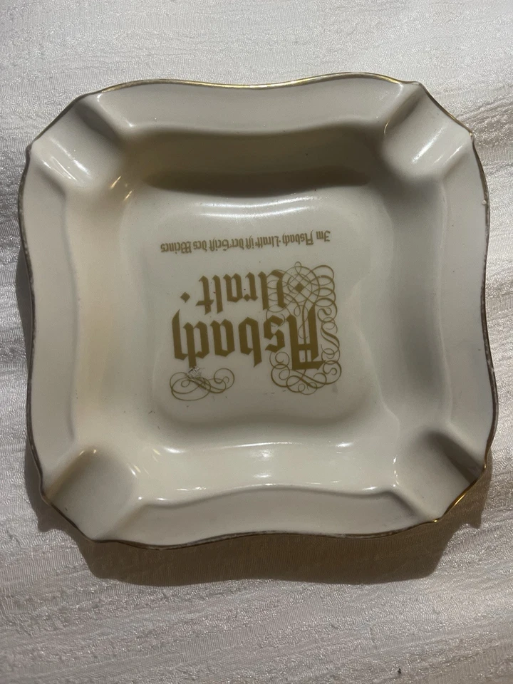 Bandeja de cenizas de cerámica vintage Asbach Urait hecha en Alemania Foto 2 de 4